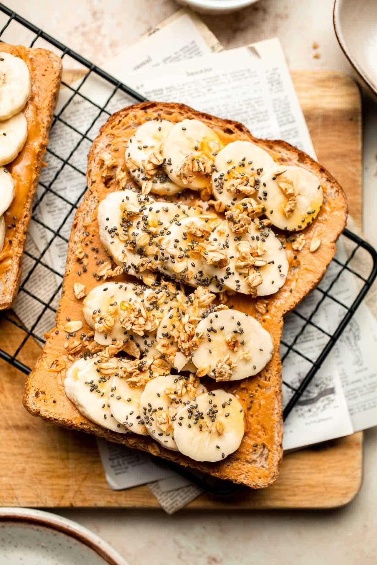 Peanut Butter & Banana Power Toast with Eggs