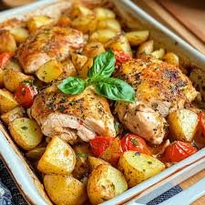 Rustic Farm Baked Chicken & Potatoes (Energy Lunch)